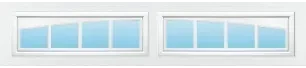 Arched Stockbridge Ranch decorative window insert — Richards-Wilcox Milestone garage door, Toronto & the GTA