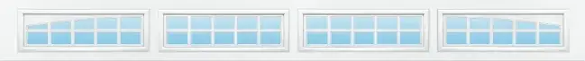 Berkshire 10-Pane Ranch decorative window insert — Richards-Wilcox Milestone garage door, Toronto & the GTA
