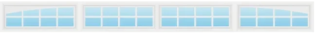 Berkshire 8-Pane Ranch decorative window insert — Richards-Wilcox Milestone garage door, Toronto & the GTA