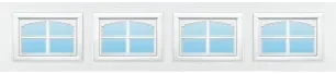 Cascade Colonial decorative window insert — Richards-Wilcox Milestone garage door, Toronto & the GTA