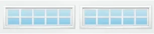 Stockton 10-Pane Ranch decorative window insert — Richards-Wilcox Milestone garage door, Toronto & the GTA