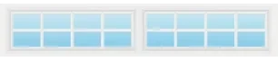 Stockton 8-Pane Ranch decorative window insert — Richards-Wilcox Milestone garage door, Toronto & the GTA