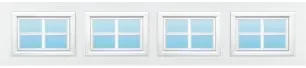 Stockton Colonial decorative window insert — Richards-Wilcox Milestone garage door, Toronto & the GTA