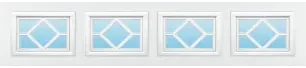 Waterton Colonial decorative window insert — Richards-Wilcox Milestone garage door, Toronto & the GTA