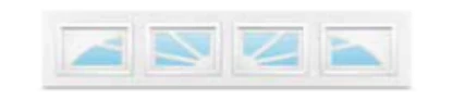 Sunburst 4 decorative window insert — Richards-Wilcox Canton garage door, Toronto & the GTA