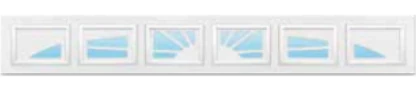 Sunburst 6 decorative window insert — Richards-Wilcox Canton garage door, Toronto & the GTA