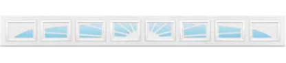 Sunburst 8 decorative window insert — Richards-Wilcox Canton garage door, Toronto & the GTA