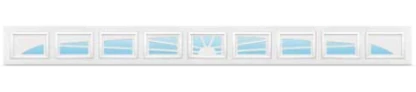 Sunburst 9 decorative window insert — Richards-Wilcox Canton garage door, Toronto & the GTA