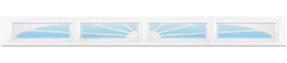 Sunray (4 Panel) decorative window insert — Richards-Wilcox Canton garage door, Toronto & the GTA