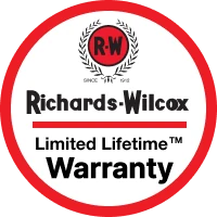 Richards-Wilcox Limited Life-Timer Warranty badge