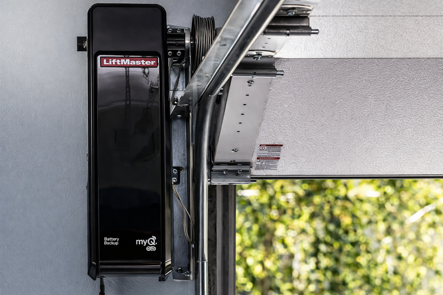 Residential side-mount LiftMaster garage door opener installed in Ontario